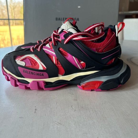 Balenciaga Track Trainers Pink Red Balenciaga Track Trainers - Picture 1 of 6